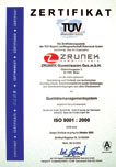Zertifikat für ein Qualitätsmanagement nach ISO 9000