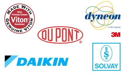Manufactures of fluoroelastomers DuPont - Solvay - Dyneon - DaiEl
